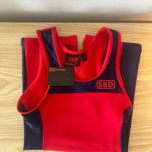 SBD Red & Blue Singlet - Discontinued Colorway